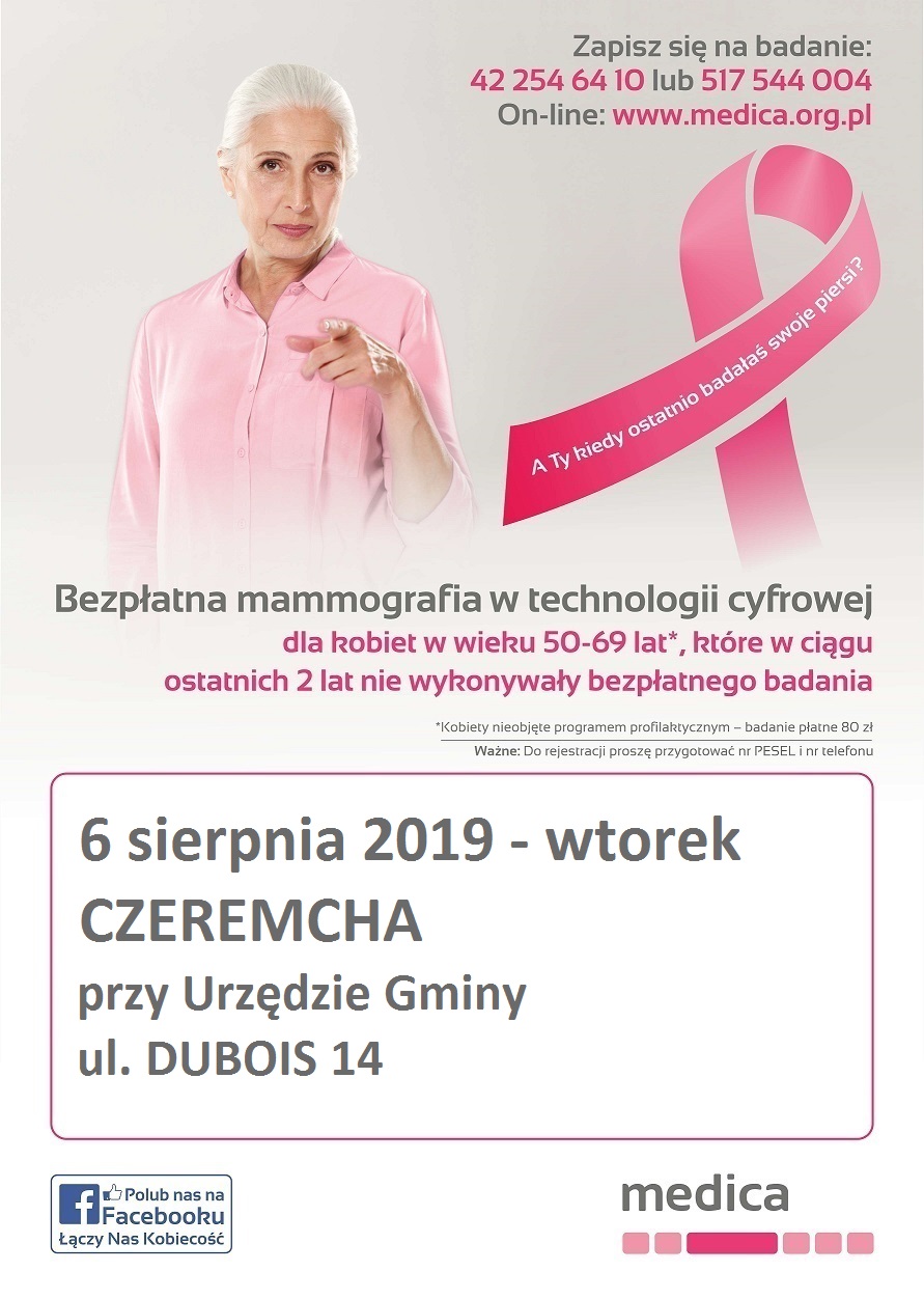plakat mammografia Czeremcha 2019